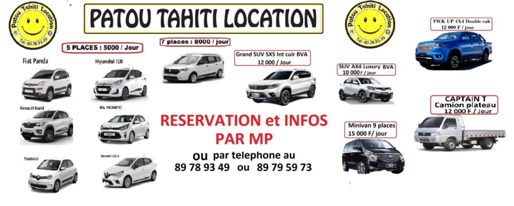 Patou Tahiti Location de voiture