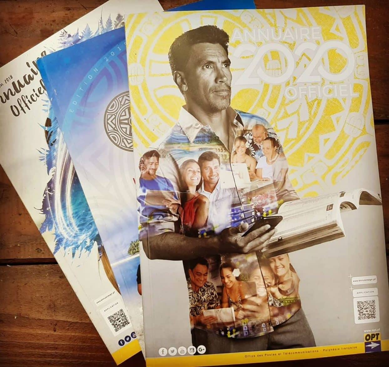 OPT Annuaire téléphonique des abonnés de Tahiti et ses îles, les pages blanches de Polynésie