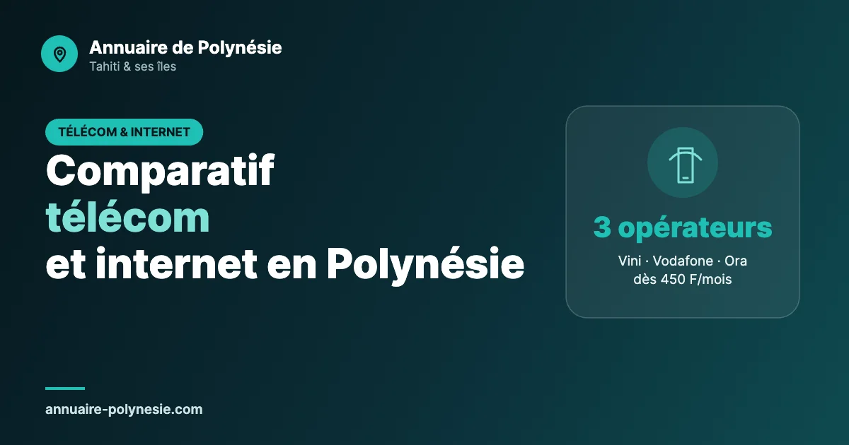 Comparatif télécom et internet en Polynésie